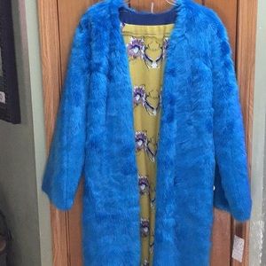 Rare free people long jacket pimp coat 1980s style